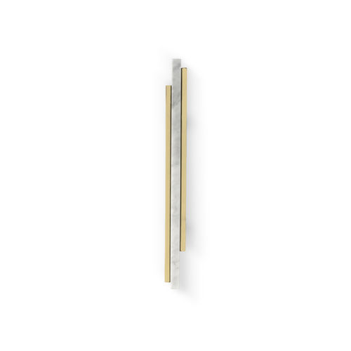 Türstoßgriff - SKYLINE CM3062 - PullCast - poliertes Messing / gebürstetes Messing / Marmor