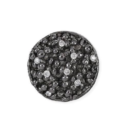 Moderner Möbelknopf - CAVIAR LE4011 - PullCast - gebürstetes Messing / poliertes Messing / Zirkoniakristall