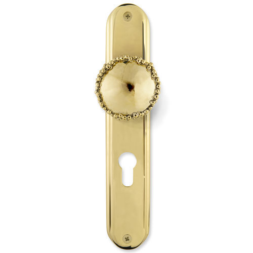 Moderner Türknopf - Macaron CM3080 - PullCast - gebürstetes Messing / poliertes Messing / aus Altmessing