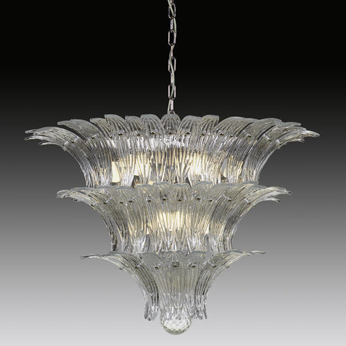 Moderner Kronleuchter - PALM  - Alberto Dona - Kristall / Muranoglas / Messing