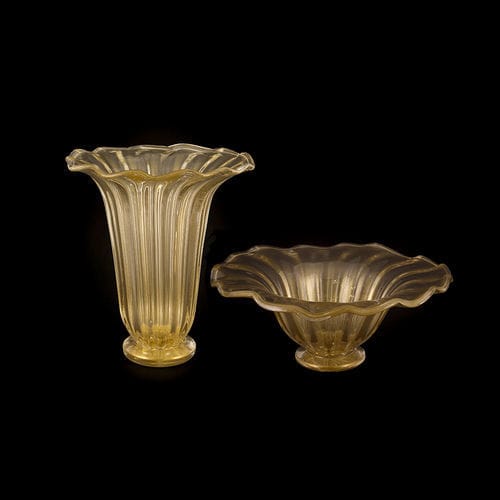 Moderne Vase - FAZZOLETTO - Alberto Dona - geblasenes Glas / handgefertigt / für Gewerbegebrauch