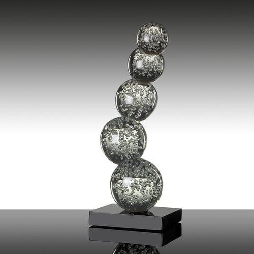 Skulptur / geblasenes Glas - BUBBLE  - Alberto Dona - freistehend / für Gewerbegebrauch / silberfarben