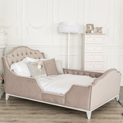 Einpersonenbett - NAMUR LUX - Atelier Lilu - klassisch / Polster / Kopfteil