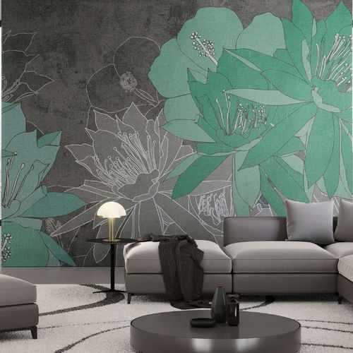 Moderne Tapete - MAGNOLIA - WallyArt - Vlies / Glasfaser / Vinyl