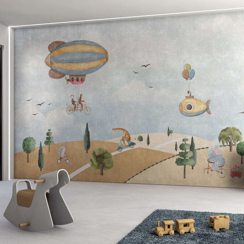Moderne Tapete - CIRCUSLAND - WallyArt - Vlies / Glasfaser / Vinyl