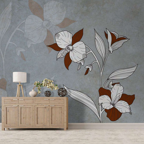 Moderne Tapete - BLOOM - WallyArt - Vlies / Glasfaser / Vinyl