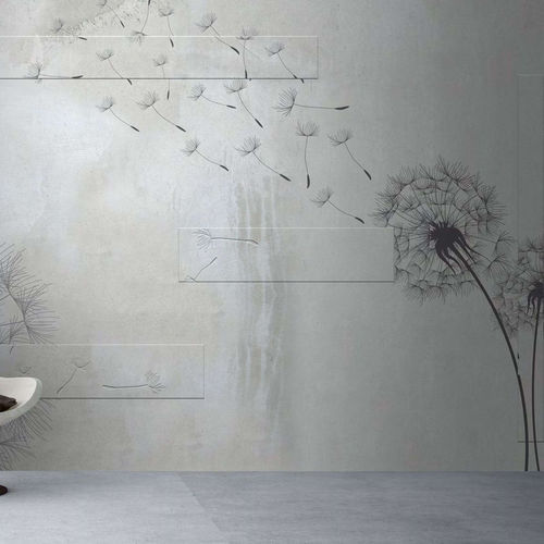 Moderne Tapete - DANDELION 2.0 - WallyArt - Vlies / Glasfaser / Vinyl
