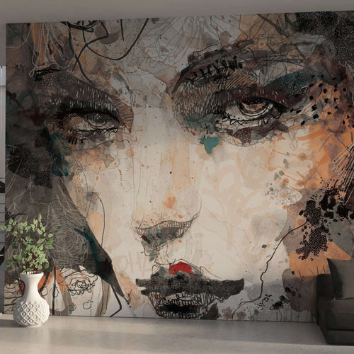 Moderne Tapete - MY DARK DEPENDENCY - WallyArt - Vlies / Glasfaser / Vinyl