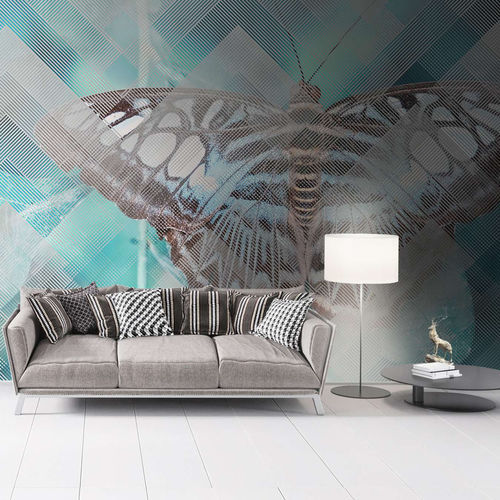 Moderne Tapete - MOTH - WallyArt - Vlies / Glasfaser / Vinyl