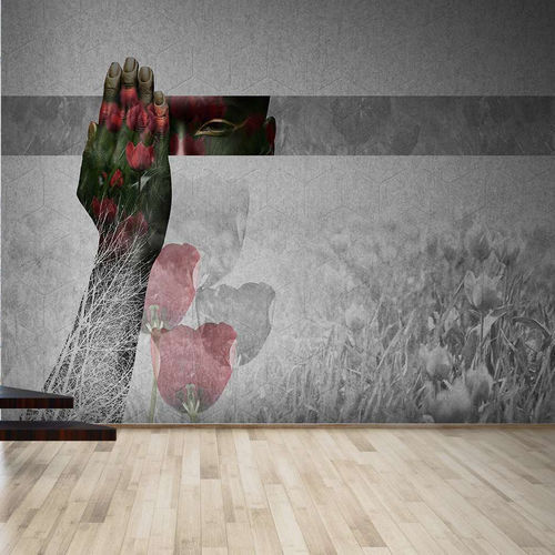 Moderne Tapete - TULP - WallyArt - Vlies / Glasfaser / Vinyl
