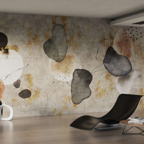 Moderne Tapete - MOAI - WallyArt - Vlies / Glasfaser / Vinyl