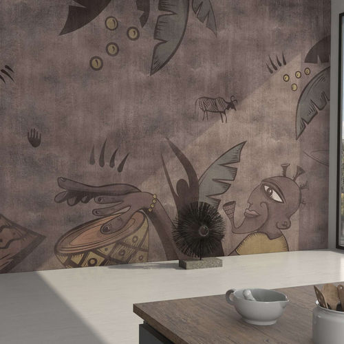 Ethno-Tapete - AFRICANISM - WallyArt - Vlies / Glasfaser / Vinyl