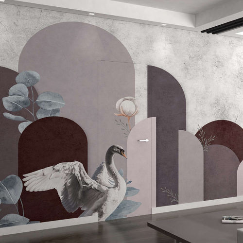 Moderne Tapete - AVES - WallyArt - Vlies / Glasfaser / Vinyl