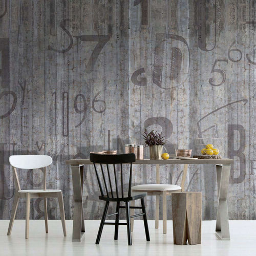 Vintage-Tapete - BRANDER - WallyArt - Vlies / Glasfaser / Vinyl