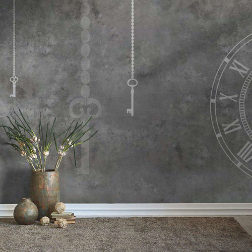 Vintage-Tapete - CLEF - WallyArt - Vlies / Glasfaser / Vinyl