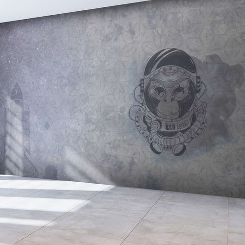 Moderne Tapete - SPACE MONKEY - WallyArt - Vlies / Glasfaser / Vinyl