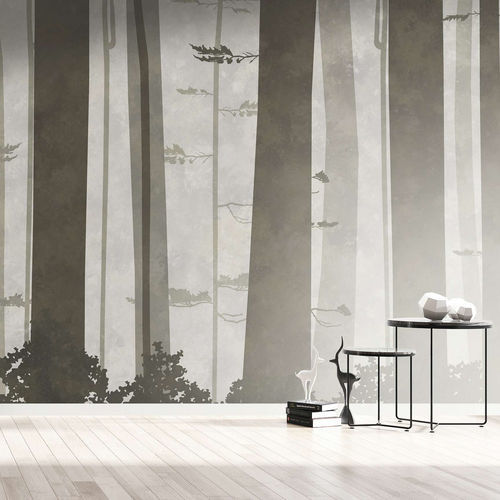 Moderne Tapete - WOOD - WallyArt - Vlies / Glasfaser / Vinyl