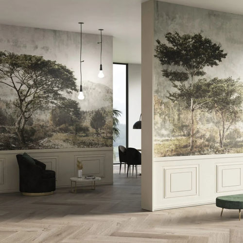 Tapete / originelles Design - CHARMANT - WallyArt - Stoff / Glasfaser / Panorama