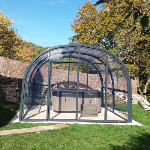 Aluminium-Whirlpoolüberdachung - CARLA SPA - planetabri - feststehend / mit Überdachung aus Polycarbonat / Aluminiumstruktur
