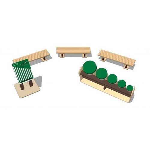 Musikalisches Spielplatzgerät - AMPHITHEATER PACKAGE  - Nature of Early Play - Edelstahl / HDPE / Recyclingkunststoff
