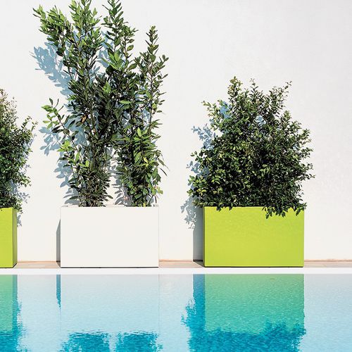 Pflanzkübel / rotationsgesintertes Polyethylen - CROMIA : FLOWERPOT - MONACIS - rechteckig / wetterbeständig / UV-beständig