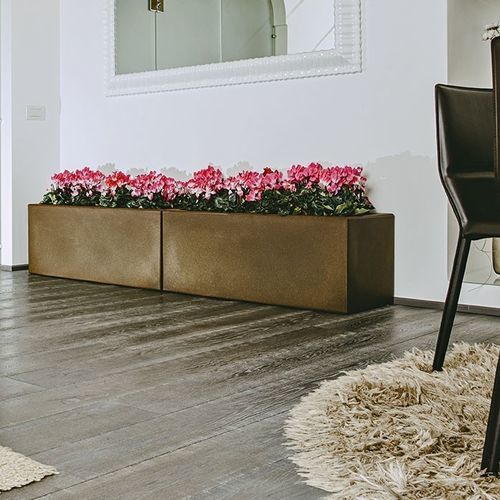 Pflanzkübel / rotationsgesintertes Polyethylen - CROMIA : MATERA - MONACIS - rechteckig / wetterbeständig / UV-beständig