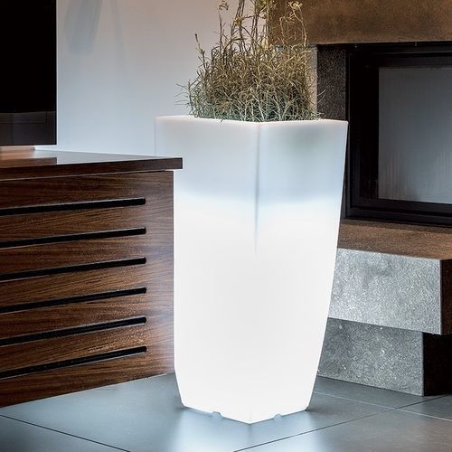 Polyethylen-Pflanzgefäß - BRIGHT : STILO - MONACIS - rund / quadratisch / beleuchtet