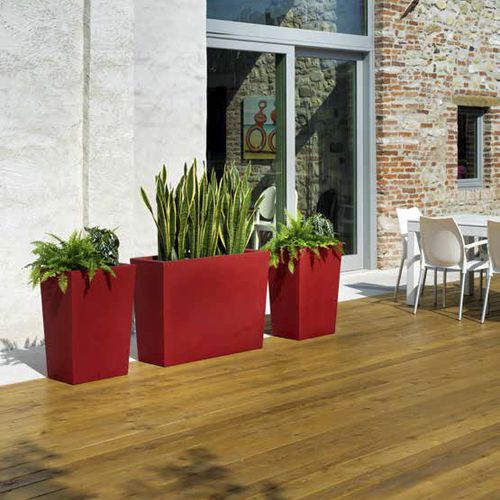 Kunststoff-Pflanzkübel - SCHIO CASSA ALTA - TeraPlast - rechteckig / modern / für Außenbereich