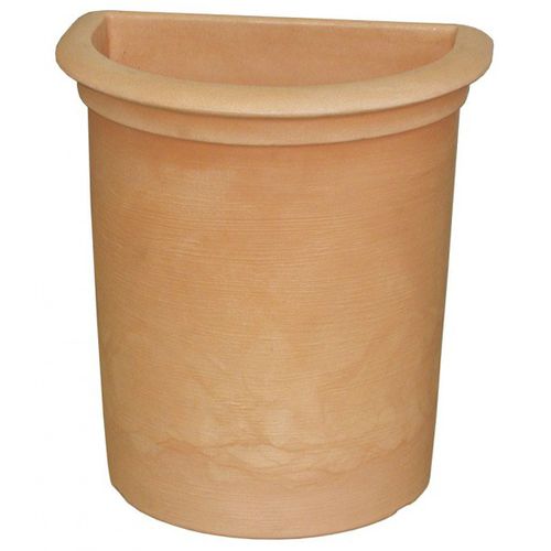 Kunststoff-Pflanzgefäß - MURO LISCIO - TeraPlast - freistehend / halbrund