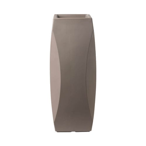 Pflanzgefäß / rotationsgesintertes Polyethylen - Square Lince - PASQUINI & BINI - quadratisch / für Privatgebrauch / braun