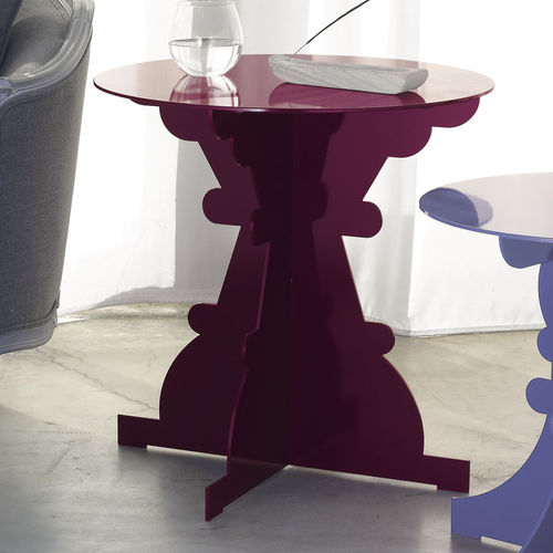Moderner Beistelltisch - ARTÙ - Officinanove - Aluminium / Gestell aus Aluminium / rund