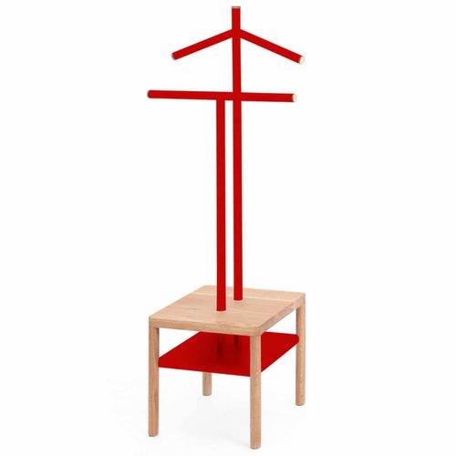 Bodenstehender stummer Diener - JAMES SQUARE - Officinanove - auf Beinen / Stahl / Holz