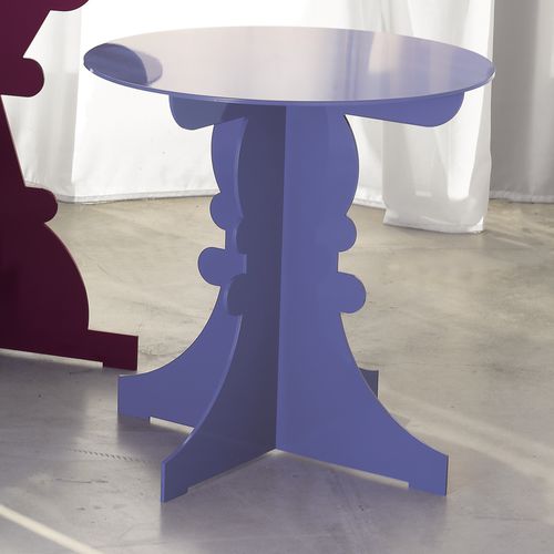 Moderner Beistelltisch - GINEVRA - Officinanove - Aluminium / Gestell aus Aluminium / rund