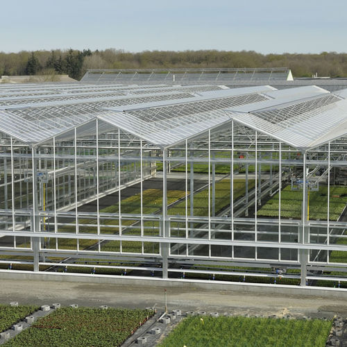 Gewächshaus für Gewerbegebrauch - LARGE BAY - CMF GROUPE - für Hobbygärten / mehrkuppelig / Kunststoff