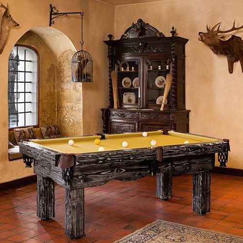 Stil-Billardtisch - RUSTIC - Bilijardai JSC - für Privatgebrauch / Massivholz