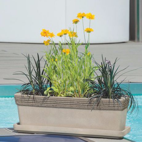 Terrakotta-Pflanzkübel - VULCANO GRAFFIATO : VENEZIA WINDOW BOX - DEGREA - rechteckig / modern / für Außenbereich
