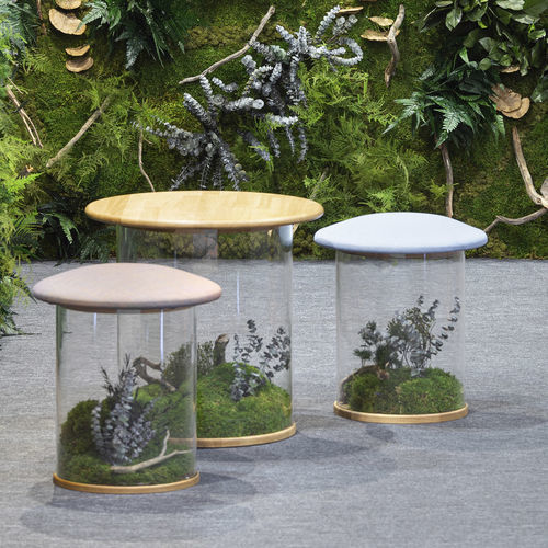 Hocker / originelles Design - Wild Stool - Greenarea - Stoff / Holz / Gestell aus Holz