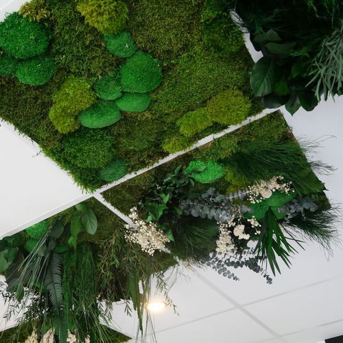 Begrünte Zwischendecke - FLEURIE - Végétal Indoor - PET / aus Fliesen / für den Innenraum