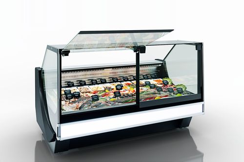 Verkaufskühlvitrine - MISSOURI COLD DIAMOND MC 115 FISH - Hitline - für Fischhandel / mit Licht / für Gefrierkostschränke