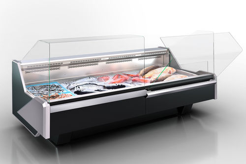 Verkaufskühlvitrine - MISSOURI ENIGMA NC 122 ICE OS/SELF - Hitline - für Einzelhandel / Edelstahl / mit Tür