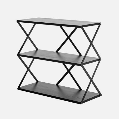 Modernes Regal - LIFT 3 - hem - Esche / Metall