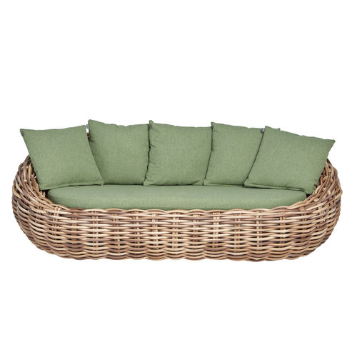 Modernes Sofa - COCOON - applebee - für Garten / Korbweide / Aluminium