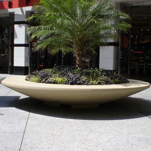 Beton-Pflanzkübel - ROSETTA - PLANTERS UNLIMITED - Stein / Glasfaser / rund