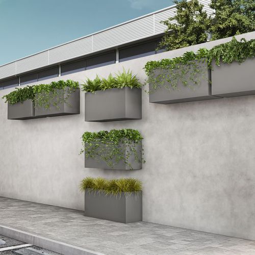 Beton-Pflanzkübel - F1-MOD-REC481212-HP - PLANTERS UNLIMITED - Metall / Stein / Glasfaser