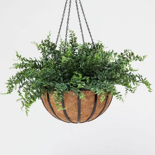 Stahlpflanzgefäß - FERN - PLANTERS UNLIMITED - Kokos / hängend / rund