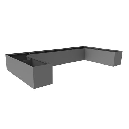 Edelstahl-Pflanzkübel - U - PLANTERWORX - Aluminium / COR-TEN®-Stahl / modulierbar
