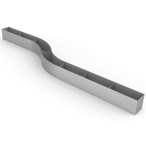 Edelstahl-Pflanzkübel - PLANTERWORX - Aluminium / COR-TEN®-Stahl / gebogen