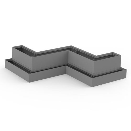 Edelstahl-Pflanzkübel - TWO TIER - PLANTERWORX - Aluminium / COR-TEN®-Stahl / modulierbar