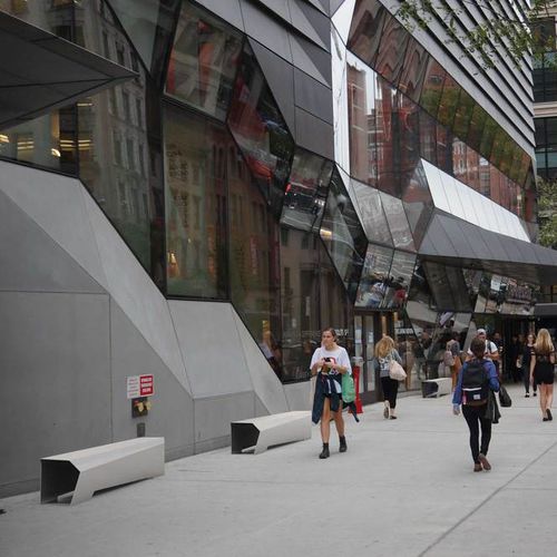 Moderne Bank für den öffentlichen Raum - SHARD - PLANTERWORX - Aluminium / Edelstahl / COR-TEN®-Stahl