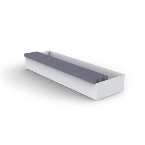 Moderne Bank für den öffentlichen Raum - TRIBECA 30 - PLANTERWORX - Aluminium / Edelstahl / COR-TEN®-Stahl